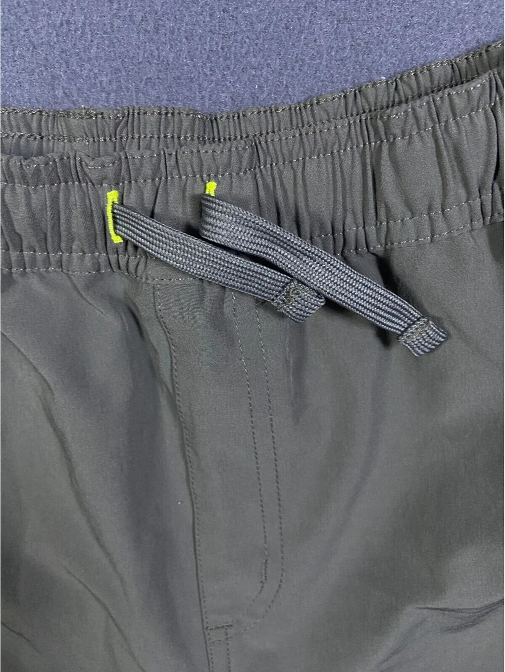 World Wide Sportsman Shorts Mens Large Grey / Green Fishing Elastic Waist Hiking